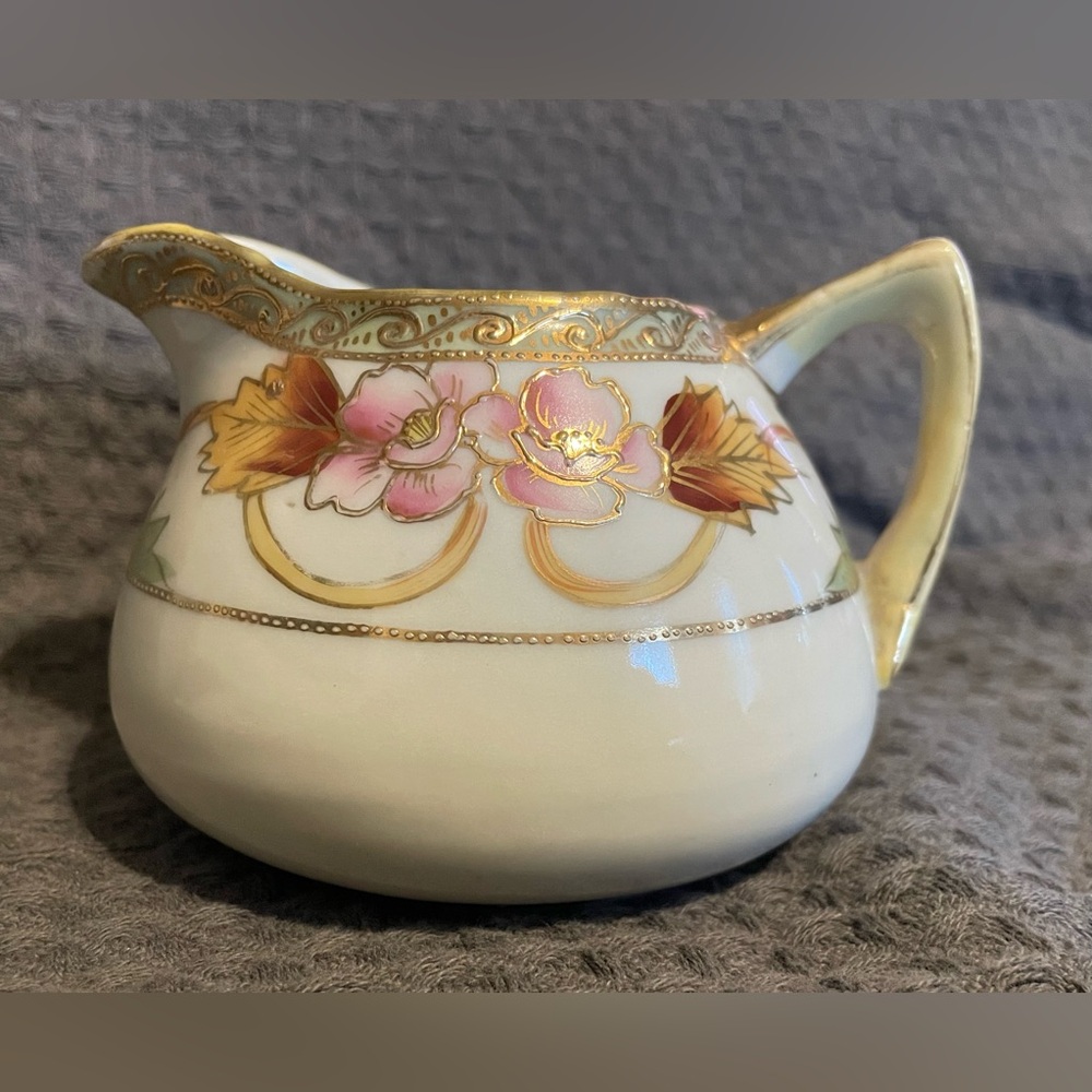 Nippon Floral antique Cream Pitcher